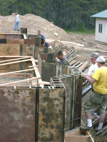 0014 - connecting the ouside wall of foundation