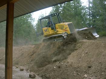 0164 - Start of final grade in back of house